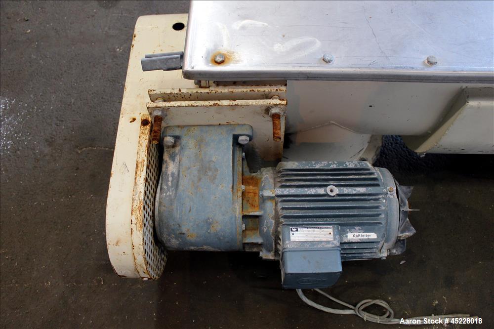 Used AMMAG Continuous Paddle Mixer, Model SCHN, 304 Stainless Steel. Trough approximate 187" long x 14-1/8" wide x 16" deep, with 304 stainless steel jacket. 304 stainless steel mixing blade approxim...