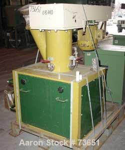 USED: Schugi mixer, type Flexomix 250. Carbon steel construction, rubber lined on product contact parts. (1) 5.9" diameter (150mm dia) product inlet, (1) 9.8" diameter (250mm) product outlet. Belt dr...