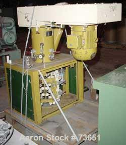 USED: Schugi mixer, type Flexomix 250. Carbon steel construction, rubber lined on product contact parts. (1) 5.9" diameter (150mm dia) product inlet, (1) 9.8" diameter (250mm) product outlet. Belt dr...