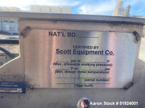 Used Scott Equipment Model HSB1284SS Continuous Pin Mixer
