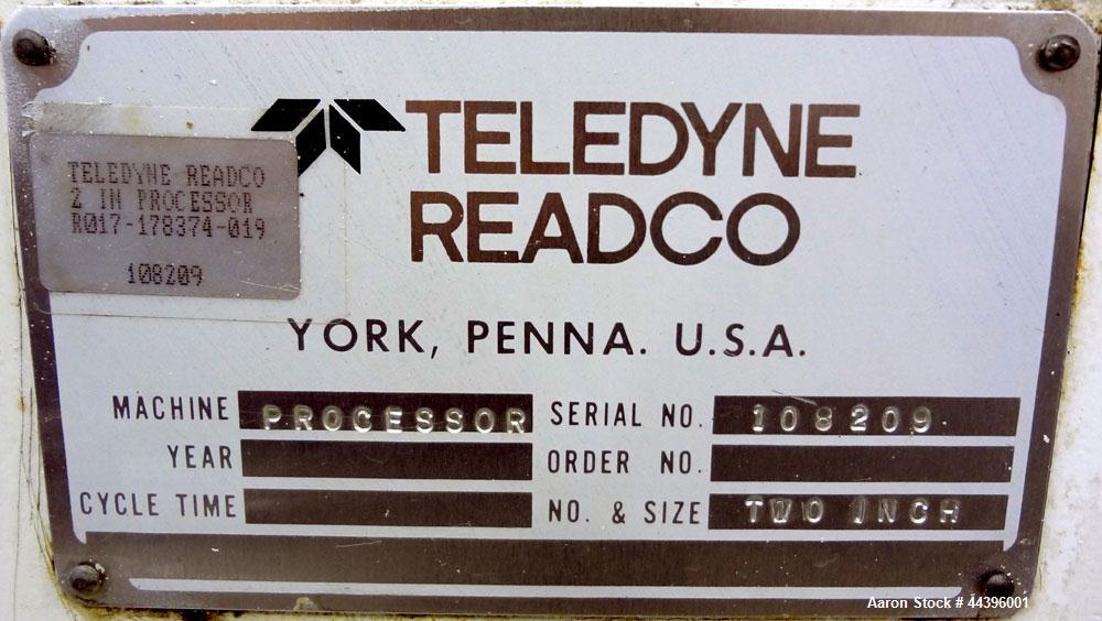 Used Teledyne Readco 2" Twin Shaft Continuous Processor