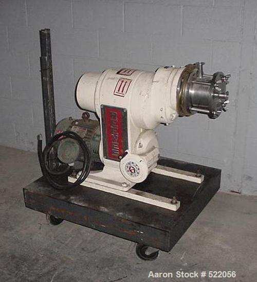 USED: Votator model 6CR continuous mixer. Sanitary stainless steel contact parts. 5 hp Reliance variable speed drive, 230/460 volt. Sanitary inlet, outlet connections.