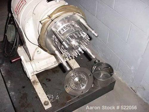 USED: Votator model 6CR continuous mixer. Sanitary stainless steel contact parts. 5 hp Reliance variable speed drive, 230/460 volt. Sanitary inlet, outlet connections.