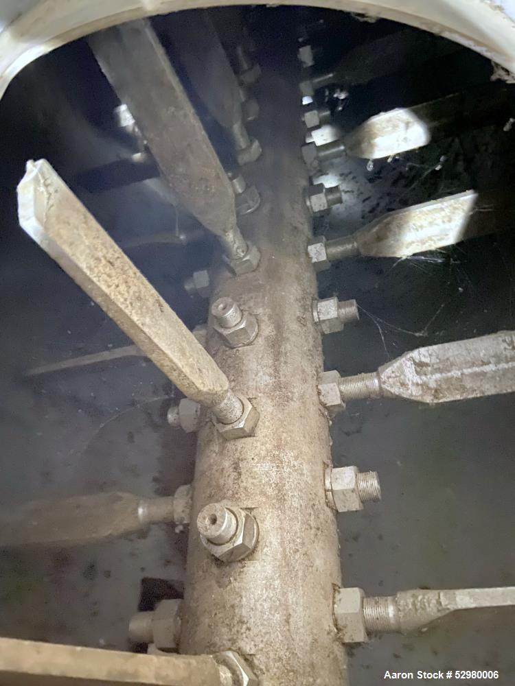 Used UAS/Wenger Paddle Horizontal shaft Pre-conditioner / Conditioning Drum, Stainless Steel. Approximately 36" diameter x 12' long. Equipped with top and bottom steam injection. Drive motor.