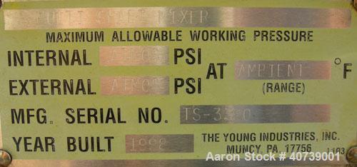 Used Young Industries Multi-Shaft Continuous Mixer, model 12INX72IN