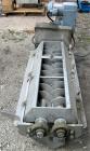 Used Dual Shaft Continuous Screw Blender, 304 Stainless Steel. (2) 8