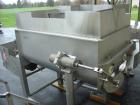 USED: Rietz twin shaft ribbon blender, model RS-18-K5405. All stainless steel construction, 1,000 pound capacity, (2) 18