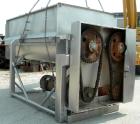 USED: Reitz dual shaft continuous screw blender, model RS-33-K5310. Approximate 800 pound capacity (150 cubic feet), 304 stainless steel. (2) 32