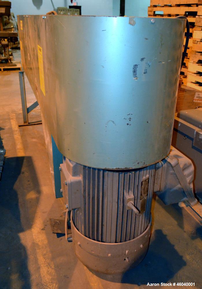 Used Schold High Shear Vertical Mixer, S/N 751594, 100 HP, 150 lbs. Max. Pressure, Speed 355 - 980, Pneumatic Elevation.  Includes 65 in. Dia. x 70 in. Deep Stainless Steel Vertical Mixing Tank, 15 i...