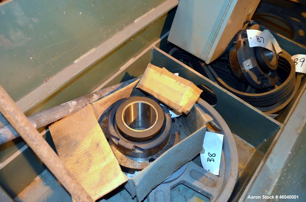 Used Schold High Shear Vertical Mixer, S/N 751594, 100 HP, 150 lbs. Max. Pressure, Speed 355 - 980, Pneumatic Elevation.  Includes 65 in. Dia. x 70 in. Deep Stainless Steel Vertical Mixing Tank, 15 i...