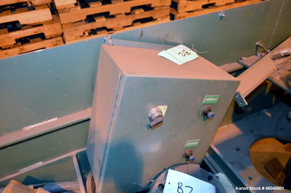Used Schold High Shear Vertical Mixer, S/N 751594, 100 HP, 150 lbs. Max. Pressure, Speed 355 - 980, Pneumatic Elevation.  Includes 65 in. Dia. x 70 in. Deep Stainless Steel Vertical Mixing Tank, 15 i...
