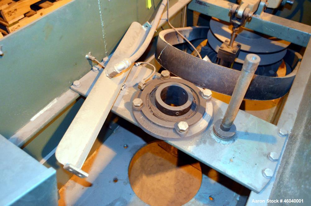 Used Schold High Shear Vertical Mixer, S/N 751594, 100 HP, 150 lbs. Max. Pressure, Speed 355 - 980, Pneumatic Elevation.  Includes 65 in. Dia. x 70 in. Deep Stainless Steel Vertical Mixing Tank, 15 i...