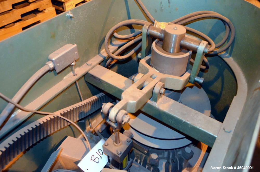 Used Schold High Shear Vertical Mixer, S/N 751594, 100 HP, 150 lbs. Max. Pressure, Speed 355 - 980, Pneumatic Elevation.  Includes 65 in. Dia. x 70 in. Deep Stainless Steel Vertical Mixing Tank, 15 i...