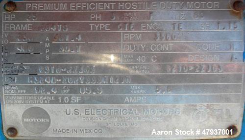 Used Admix Boston Shear Pump, Model BSM37-3-P, 316 Stainless Steel. Approximately 15 to 50 gallons per minute capacity, tip speed 115 feet per second. Approximate 4-1/4 diameter stator, 3 rotor. 2-1/...