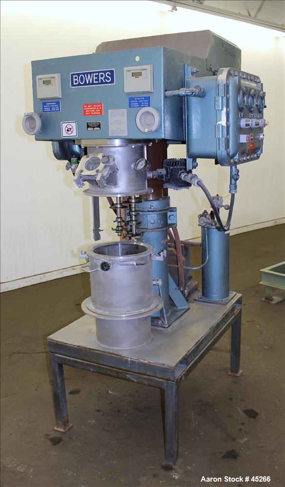 Used Stainless Steel Bowers Vacuum Orbital Shaft Processor, Model 10L O.S.P.