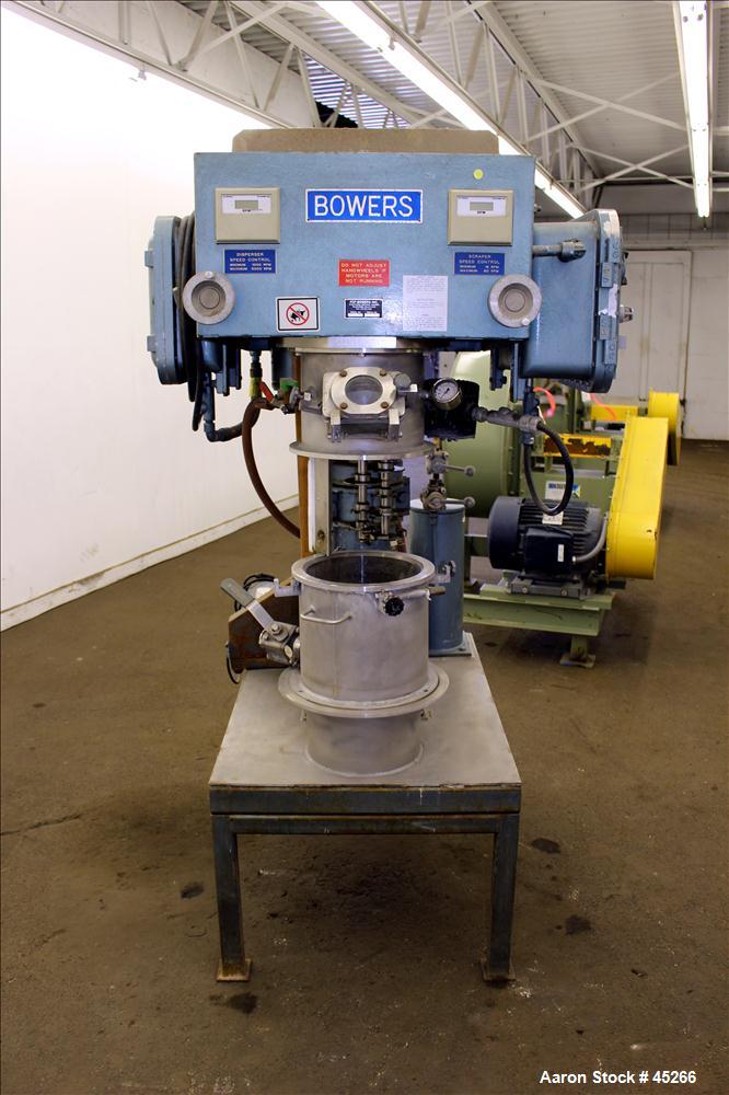 Used Stainless Steel Bowers Vacuum Orbital Shaft Processor, Model 10L O.S.P.