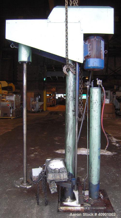 Used Bowers High Speed Disperser, Model 25VSM. 2 1/4" diameter x 72" long carbon steel tapered shaft with a 14" diameter 304 stainless steel  blade. Will center in an approximate 48" diameter can. Ap...