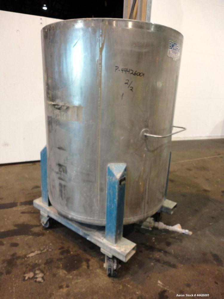 Used Bowers Disperser. 2-1/2" Diameter approximate 53" long 316 stainless steel shaft with a 304 stainless steel 18'' diameter saw tooth blade. Air/oil lift, adjustable tank holder. Driven by a 50 hp...