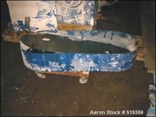 USED: 1400 gallon Ross tank mounted Versamix, model VM1400, carbon steel construction. 6' diameter x 6' straight side, fully removable dish top, dish bottom. Rated 10 psi/full vacuum internal, jacket...