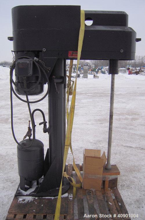 Used Cowles Dissolver, Model 510VHV. 1 1/2" diameter x 44" long stainless steel shaft, no blade. Will center in an approximate 40" diameter can. 270 degree swing, 50 to 150 gallon batch size, air/oil...