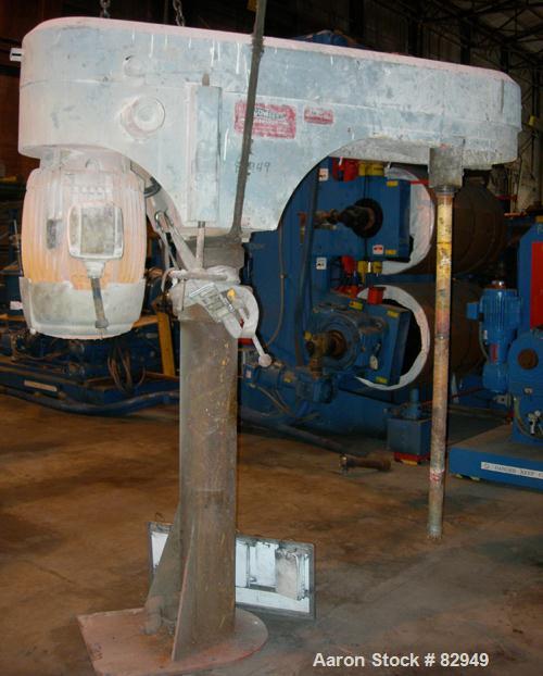 Used Cowles Dissolver, Model 720VHVX. 2-1/2" Diameter x 60" long stainless steel shaft, no blade. Will center in an approximate 68" diameter can. 270 Degree swing, 150 to 600 gallon batch size, air/o...