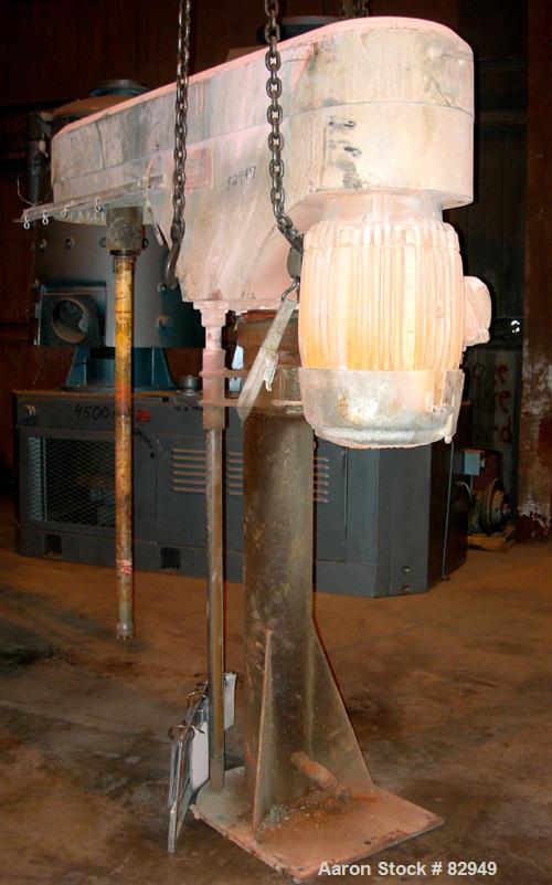 Used Cowles Dissolver, Model 720VHVX. 2-1/2" Diameter x 60" long stainless steel shaft, no blade. Will center in an approximate 68" diameter can. 270 Degree swing, 150 to 600 gallon batch size, air/o...