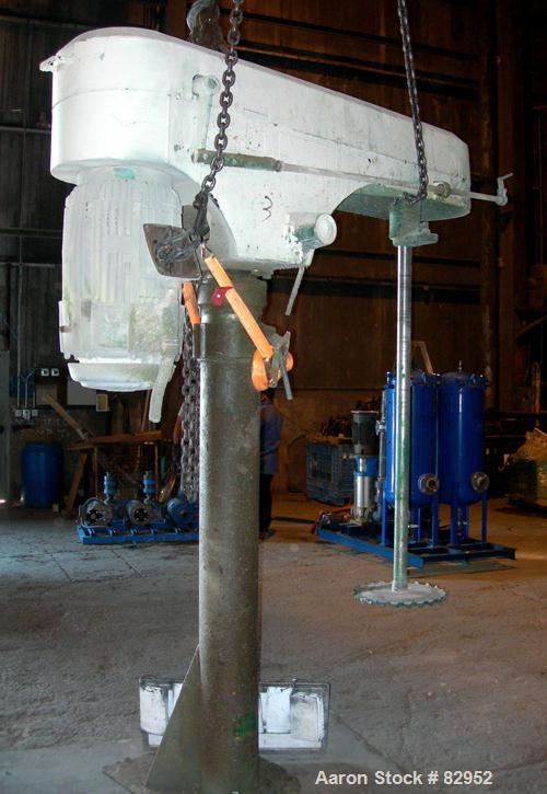 USED: Cowles dissolver, model 720VHVX. 2-1/2" diameter x 60" long stainless steel shaft with 18" diameter sawtooth blade. Will center in an approximate 68" diameter can. 270 degree swing, 150 to 600 ...