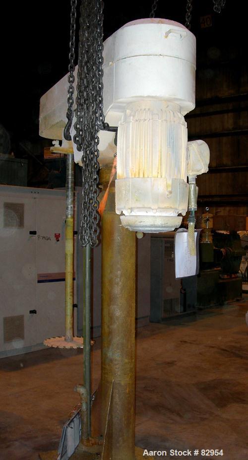 Used Cowles Dissolver, Model 720VHVX. 2-1/2" Diameter x 60" long stainless steel shaft with 18" diameter sawtooth blade. Will center in an approximate 68" diameter can. 270 Degree swing, 150 to 600 g...