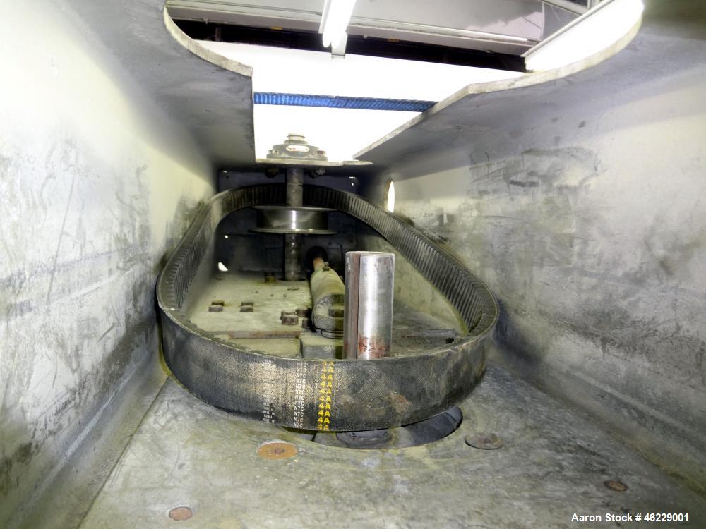 Used Cowles Disperser, Model W-241X. 304 Stainless steel shaft 1-3/4" diameter x 46" long (no mixing blade). Driven by 10 hp, 3/60/230/460 volt, 1755 rpm xp motor. Air over oil lift with tank, manual...
