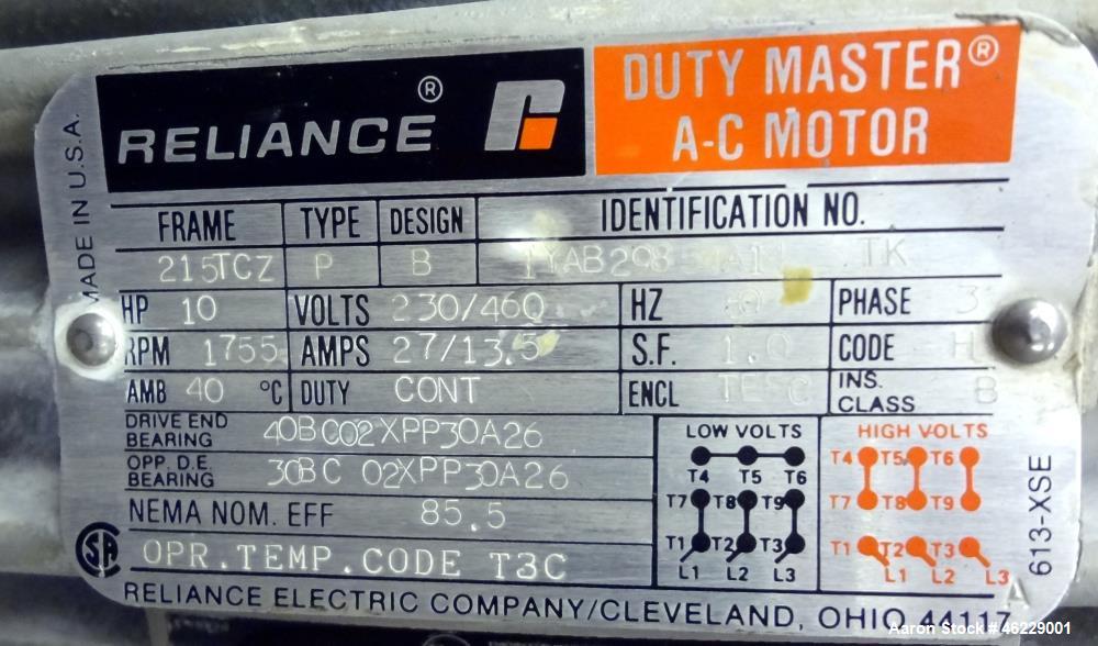 Used Cowles Disperser, Model W-241X. 304 Stainless steel shaft 1-3/4" diameter x 46" long (no mixing blade). Driven by 10 hp, 3/60/230/460 volt, 1755 rpm xp motor. Air over oil lift with tank, manual...
