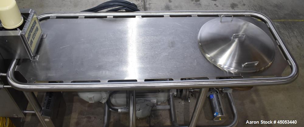 Used- Fristam Powder / Disperser Mixer, Model PM 20-53, Stainless Steel. 24" Diameter funnel opening with cover. Maximum flo...