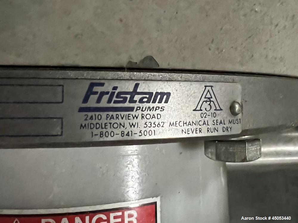 Used- Fristam Powder / Disperser Mixer, Model PM 20-53, Stainless Steel. 24" Diameter funnel opening with cover. Maximum flo...