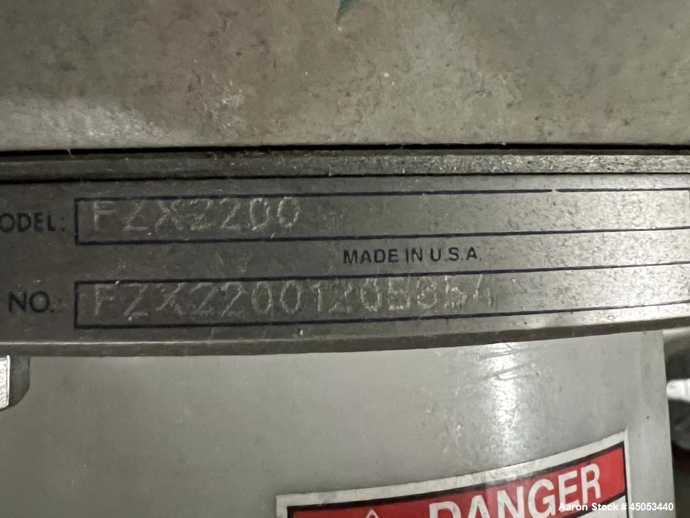 Used Fristam Powder / Disperser Mixer, Model PM 20-53, Stainless Steel. 24" Diameter funnel opening with cover. Maximum flow rate 125 gpm (28 m3/hr). Includes Fristam model FZX 2200 liquid ring pump,...