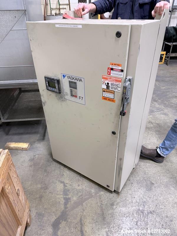 Used-Hockmeyer Model 9HV150/4165 Disperser Mixer. Stainless steel shaft with blade. Driven by a 50hp, 3/60/230/460 volt, 177...