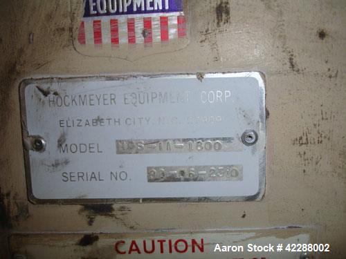 Used Hockmeyer Dual Shaft Disperser Mixing System, Model HCS-II-1800