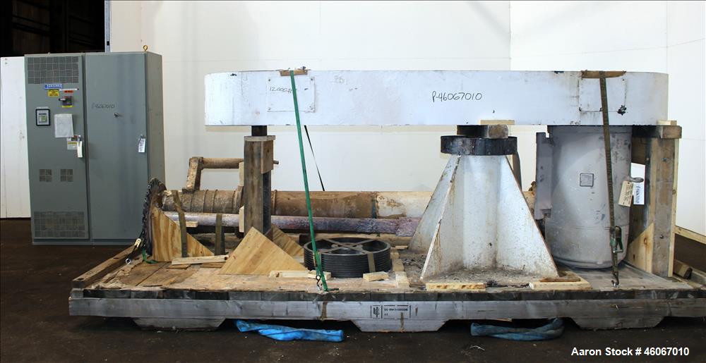 Used Disperser. Approximately 4-1/2" diameter x 7' long 304 stainless steel shaft with 26" diameter mixing blade. Driven by 200 hp, 3/60/460 volt, 1780 rpm XP motor. Has Robicon control panel with AE...