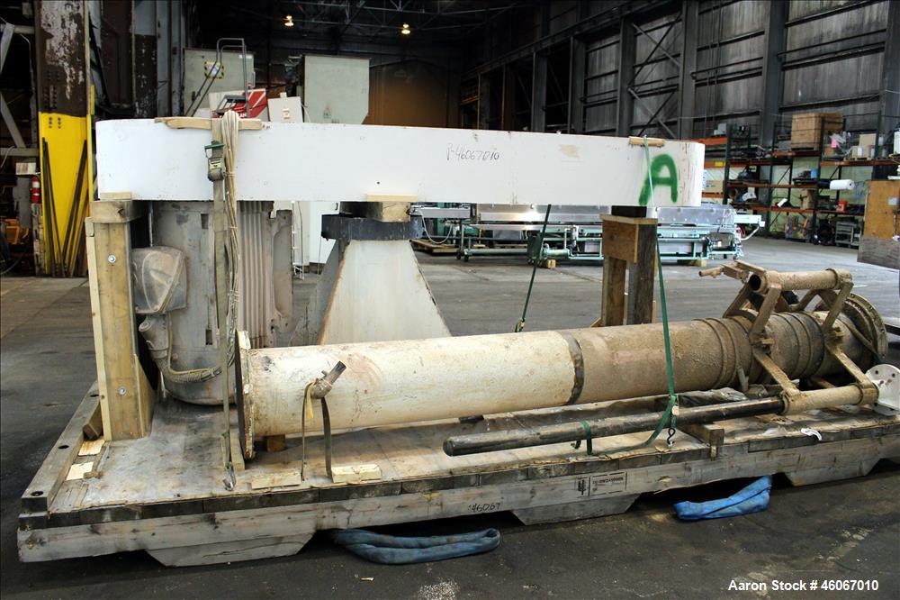 Used Disperser. Approximately 4-1/2" diameter x 7' long 304 stainless steel shaft with 26" diameter mixing blade. Driven by 200 hp, 3/60/460 volt, 1780 rpm XP motor. Has Robicon control panel with AE...