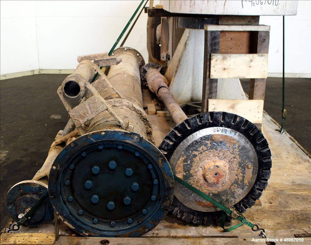 Used Disperser. Approximately 4-1/2" diameter x 7' long 304 stainless steel shaft with 26" diameter mixing blade. Driven by 200 hp, 3/60/460 volt, 1780 rpm XP motor. Has Robicon control panel with AE...