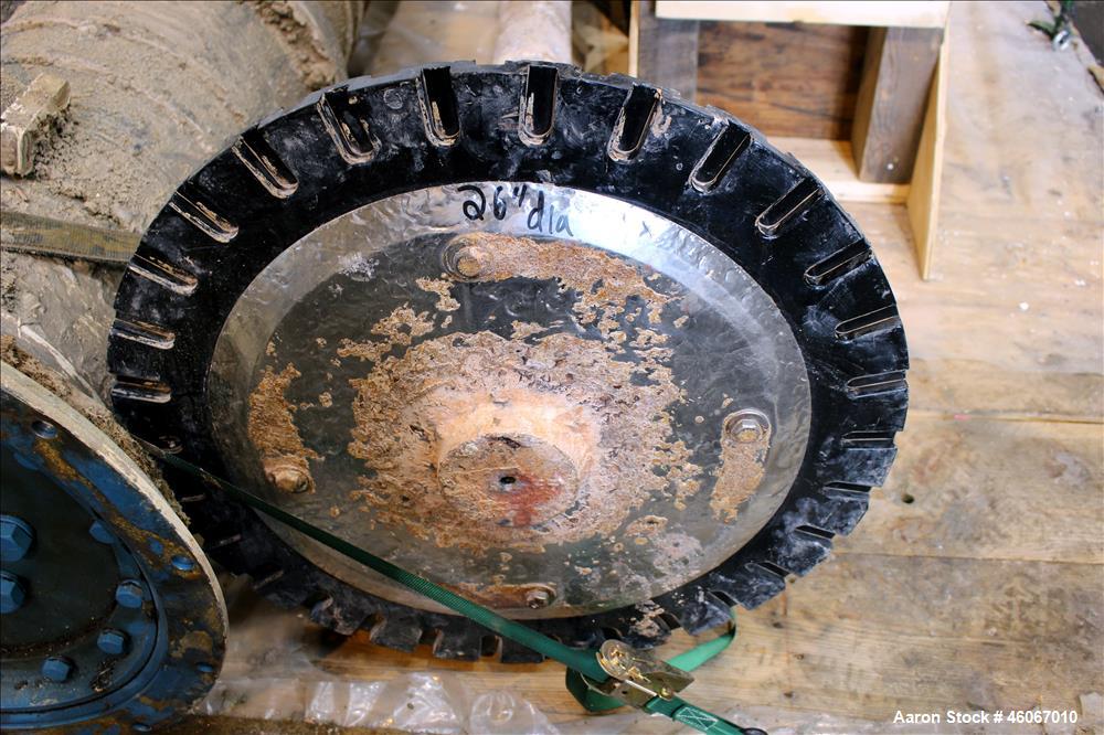 Used Disperser. Approximately 4-1/2" diameter x 7' long 304 stainless steel shaft with 26" diameter mixing blade. Driven by 200 hp, 3/60/460 volt, 1780 rpm XP motor. Has Robicon control panel with AE...