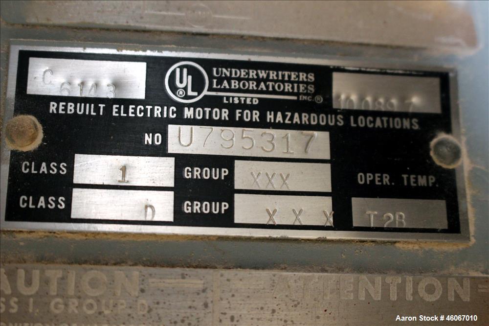 Used Disperser. Approximately 4-1/2" diameter x 7' long 304 stainless steel shaft with 26" diameter mixing blade. Driven by 200 hp, 3/60/460 volt, 1780 rpm XP motor. Has Robicon control panel with AE...