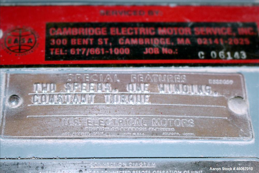 Used Disperser. Approximately 4-1/2" diameter x 7' long 304 stainless steel shaft with 26" diameter mixing blade. Driven by 200 hp, 3/60/460 volt, 1780 rpm XP motor. Has Robicon control panel with AE...