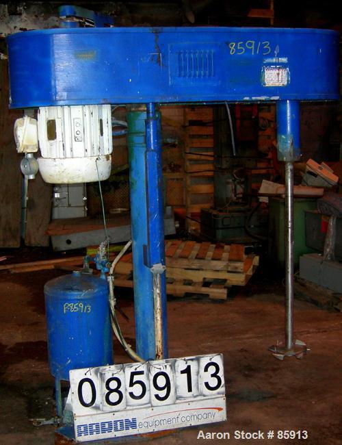 USED: Hockmeyer Disperser, model HV10. 2-3/4" diameter x 44" long, 304 stainless steel shaft with a 9" diameter style "G" blade. Will center in an approximate 48" diameter can. 360 degree rotation, 4...