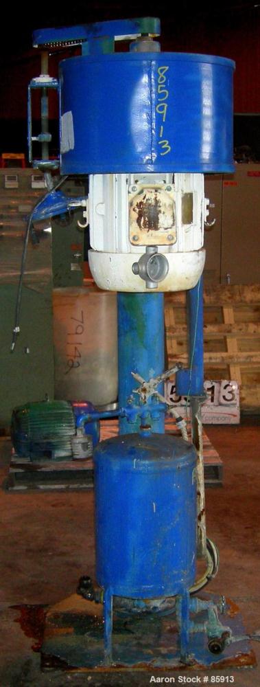 USED: Hockmeyer Disperser, model HV10. 2-3/4" diameter x 44" long, 304 stainless steel shaft with a 9" diameter style "G" blade. Will center in an approximate 48" diameter can. 360 degree rotation, 4...