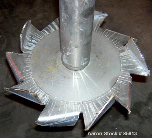 USED: Hockmeyer Disperser, model HV10. 2-3/4" diameter x 44" long, 304 stainless steel shaft with a 9" diameter style "G" blade. Will center in an approximate 48" diameter can. 360 degree rotation, 4...