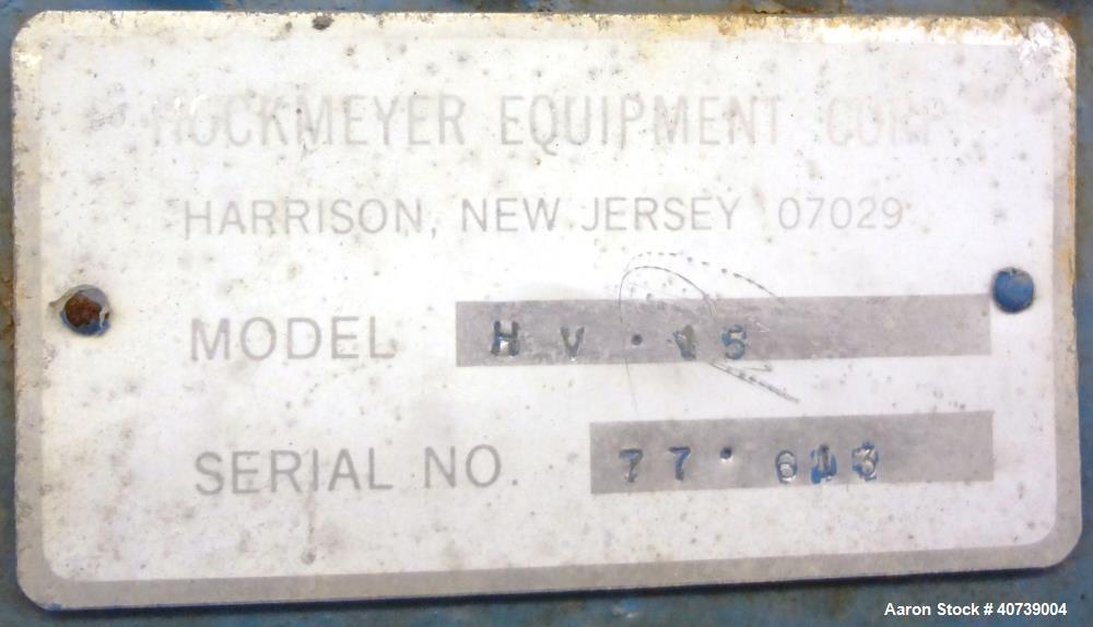 Used Hockmeyer Disperser, model HV15