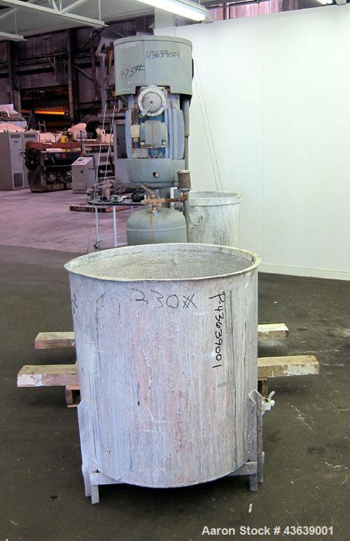 Used Hockmeyer Disperser, Model HV15. 2” Diameter x 41” long 304 stainless steel shaft with a 10” diameter saw tooth blade. Will center in an approximate 48” diameter can. 360 Degree rotation, 48" ri...