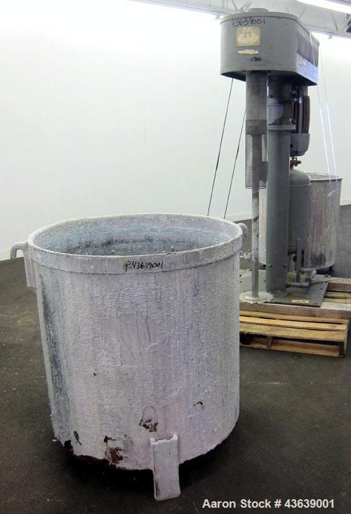 Used Hockmeyer Disperser, Model HV15. 2” Diameter x 41” long 304 stainless steel shaft with a 10” diameter saw tooth blade. Will center in an approximate 48” diameter can. 360 Degree rotation, 48" ri...