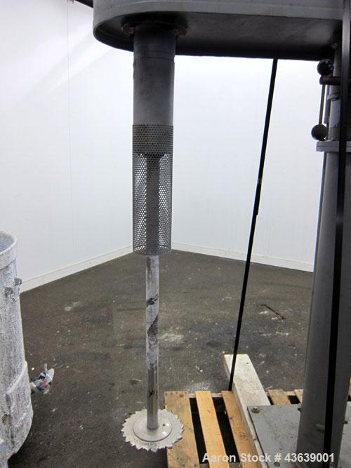 Used Hockmeyer Disperser, Model HV15. 2” Diameter x 41” long 304 stainless steel shaft with a 10” diameter saw tooth blade. Will center in an approximate 48” diameter can. 360 Degree rotation, 48" ri...