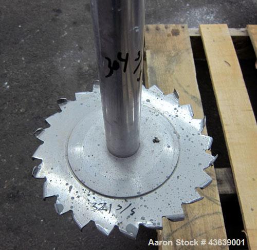 Used Hockmeyer Disperser, Model HV15. 2” Diameter x 41” long 304 stainless steel shaft with a 10” diameter saw tooth blade. Will center in an approximate 48” diameter can. 360 Degree rotation, 48" ri...