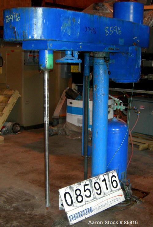 Used Hockmeyer Disperser, Model HV15. 1-3/4" diameter x 50" long 304 stainless steel shaft, no blade. Will center in an approximately 50" diameter can. 360 degree rotation, 48" rise, air/oil lift, no...